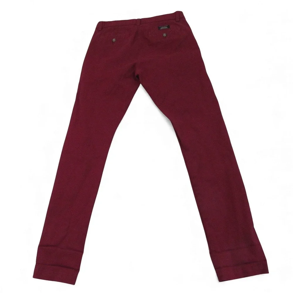 Banana Republic Fulton Skinny‎ Chino Pants Burgundy Size 29x32